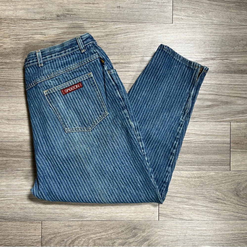 Vintage 80s pinstripe Sasson jeans